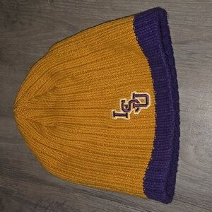 Purple Acrylic Knit Beanie LSU